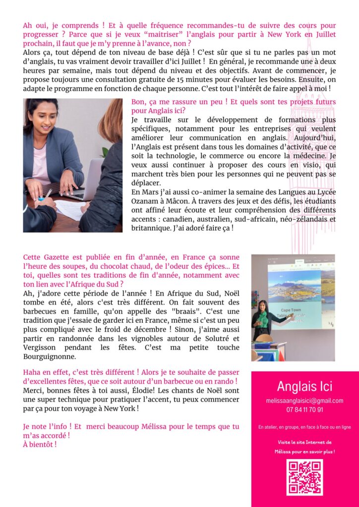 Mâcon english teacher en France
